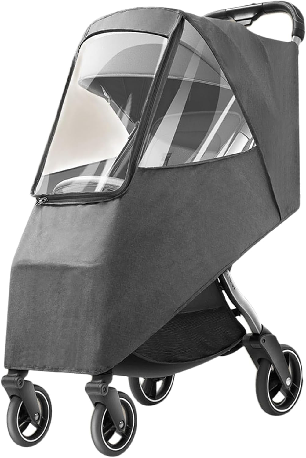 Stroller Rain Cover, Universal Travel Weather Breathable Baby Stroller Rain Cover (Gray)