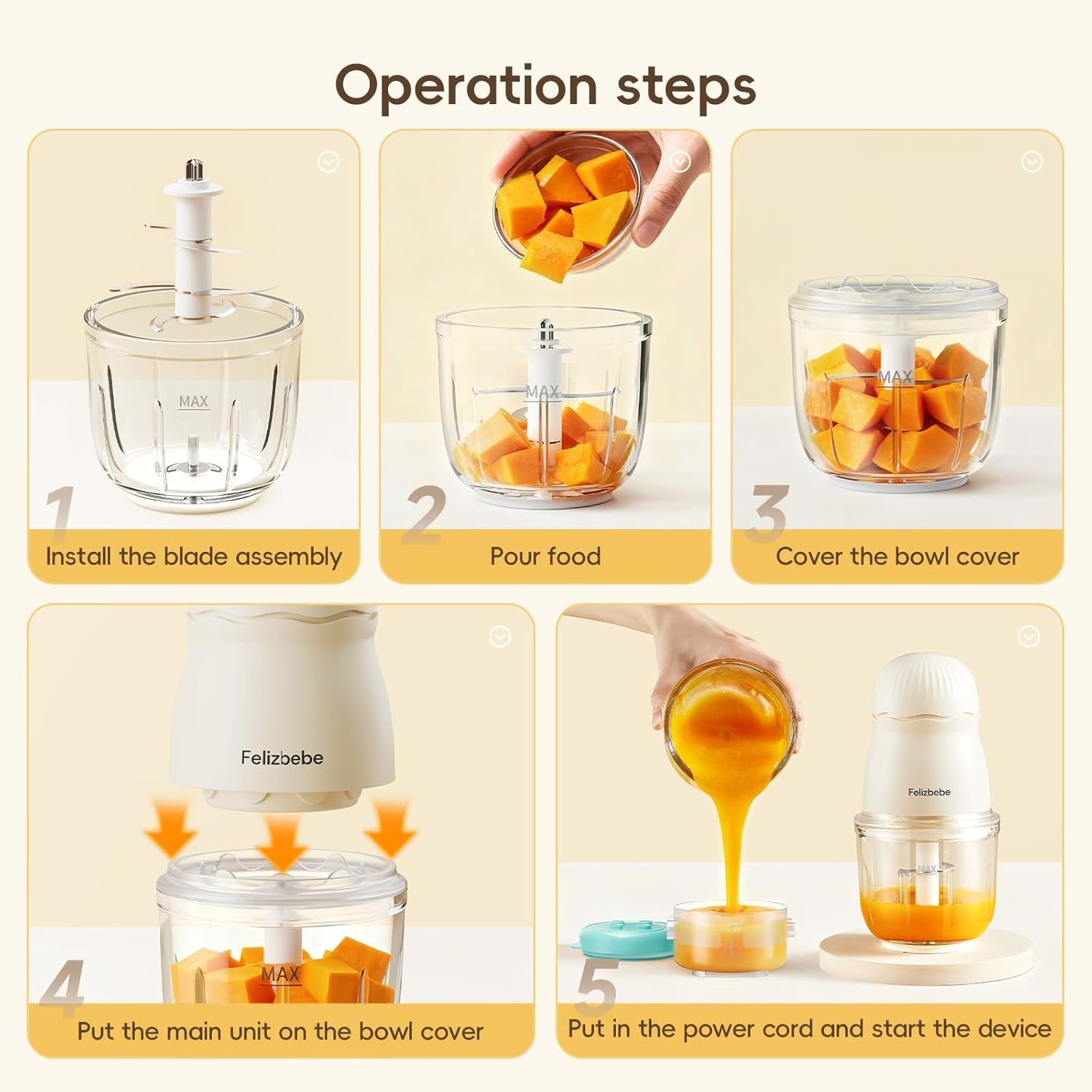 Baby Food Maker, Small Baby Food Processor Set