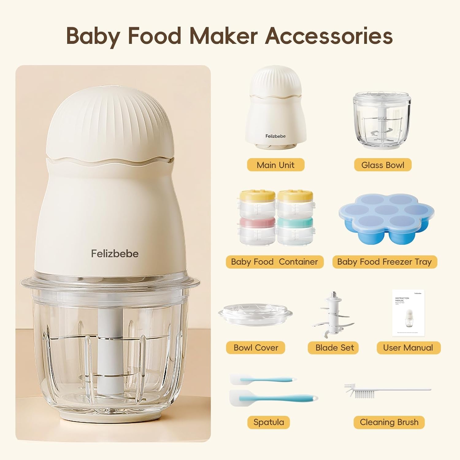 Baby Food Maker, Small Baby Food Processor Set
