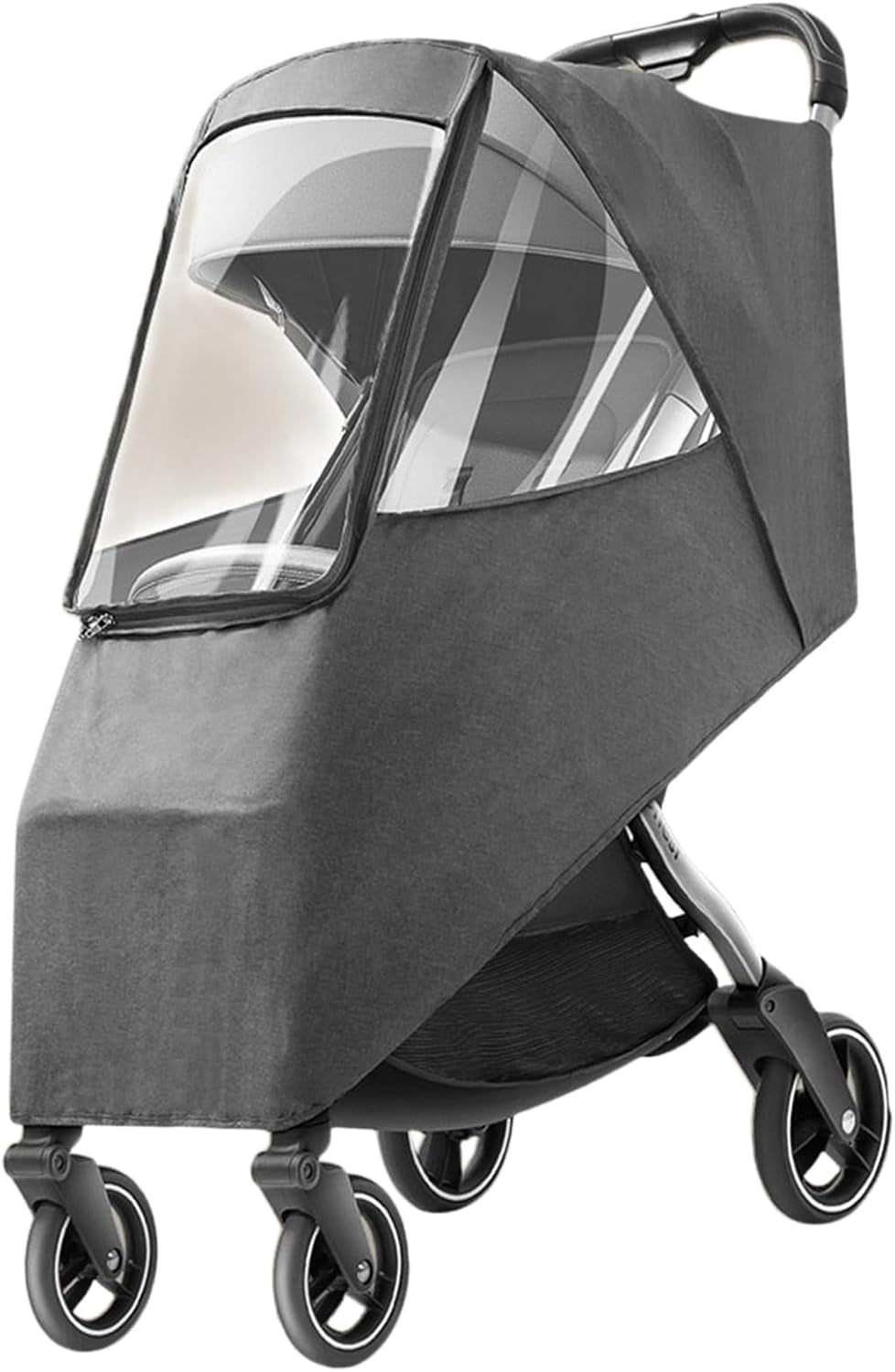 Stroller Rain Cover, Universal Travel Weather Breathable Baby Stroller Rain Cover (Gray)