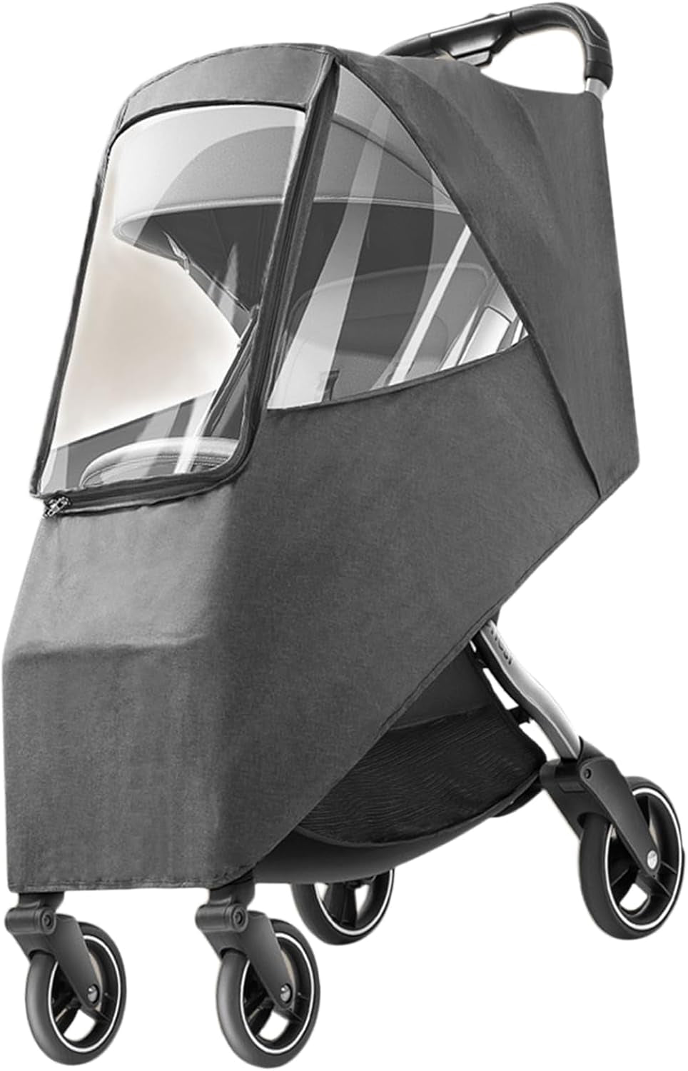 Stroller Rain Cover, Universal Travel Weather Breathable Baby Stroller Rain Cover (Gray)