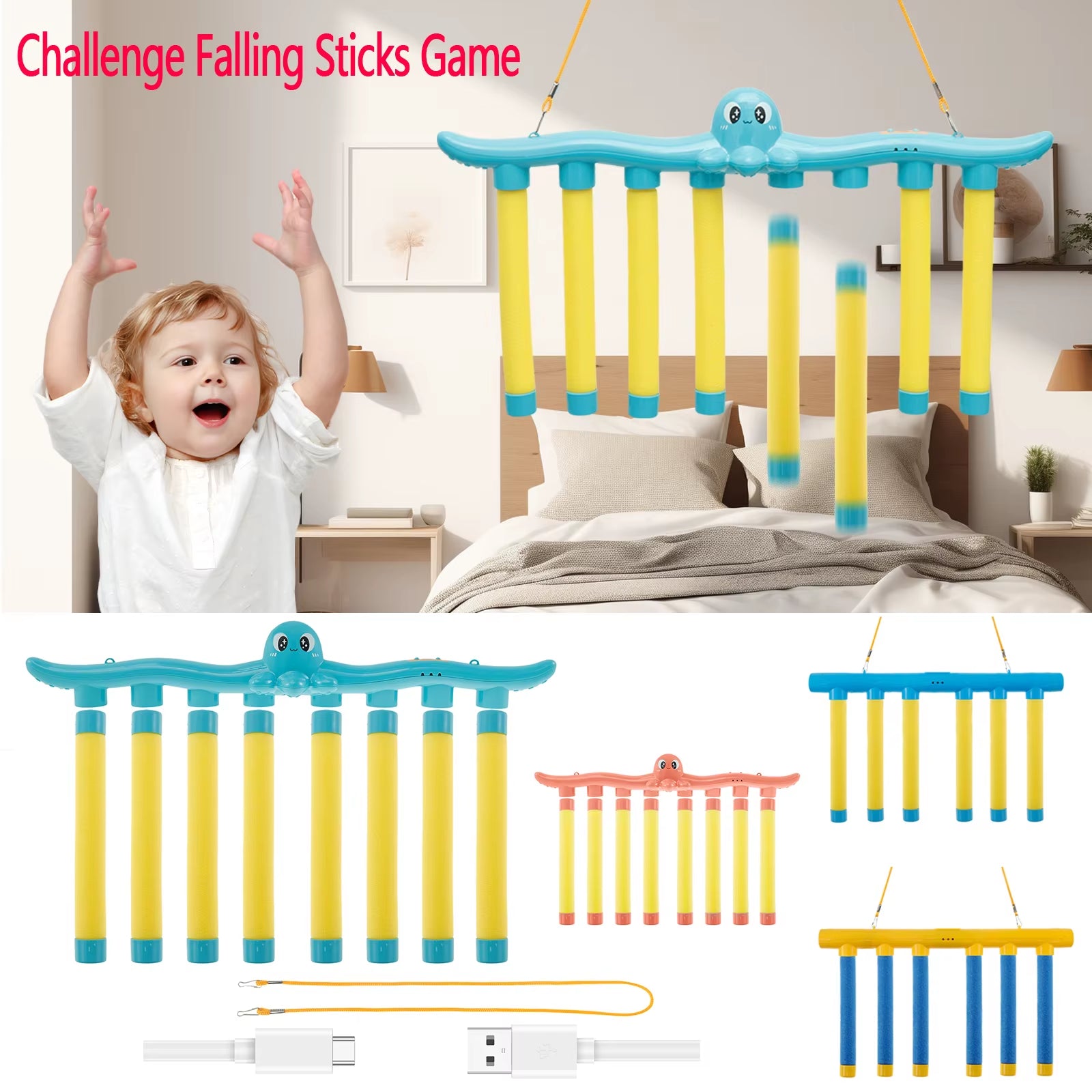 Challenge Falling Sticks Game Kids Stick Catching